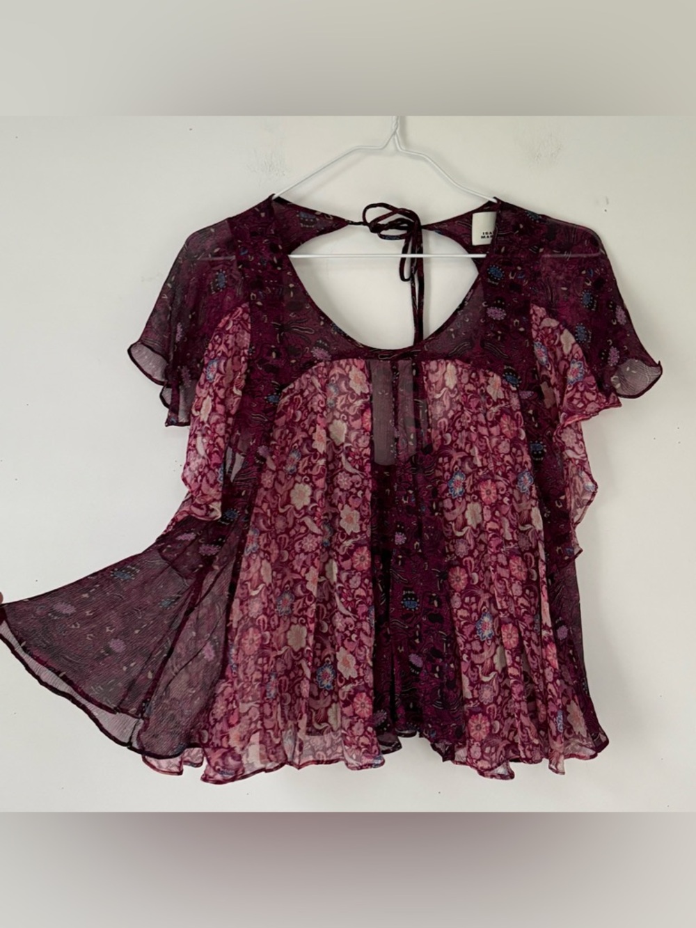 Isabel marant oriane silk flowy top S 40